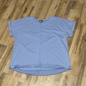 Relaxed Short Sleeve Top in Light Blue